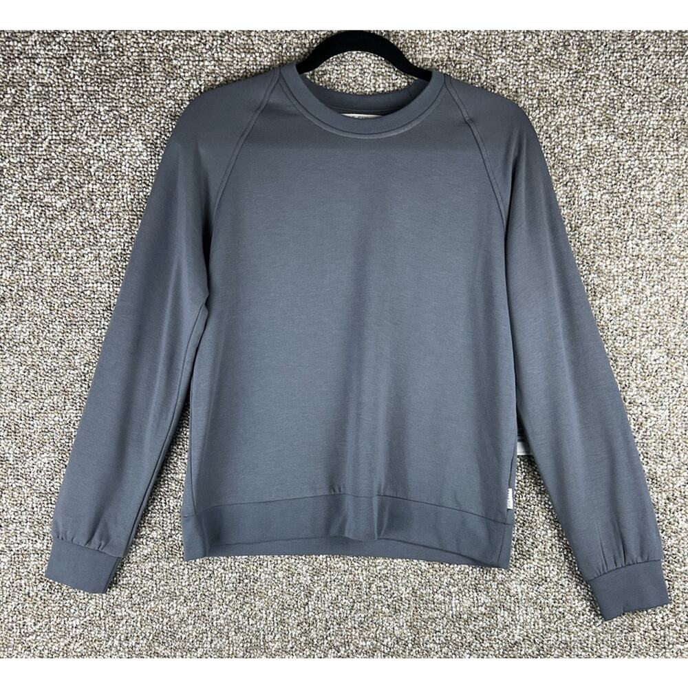 FREE FLY Women's Bamboo Lightweight Fleece Crew Storm Cloud Gray Sz Small